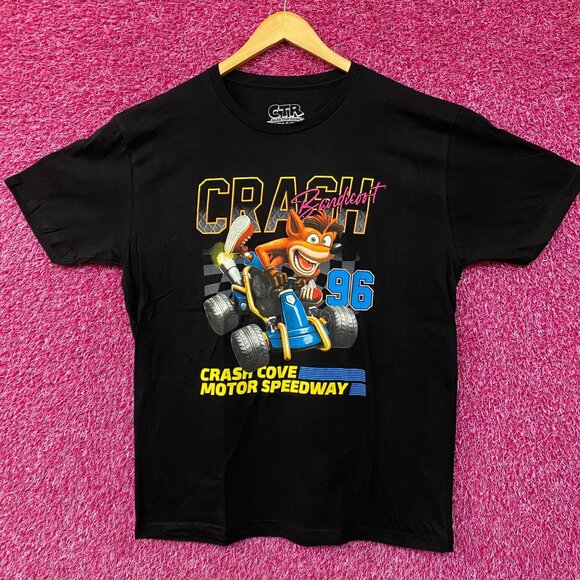Crash Bandicoot Motor Speedway Retro Video Game T-Shirt 2XL - Picture 1 of 4